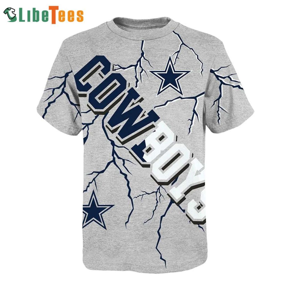Grey Highlighs Dallas Cowboys 3D T-shirt