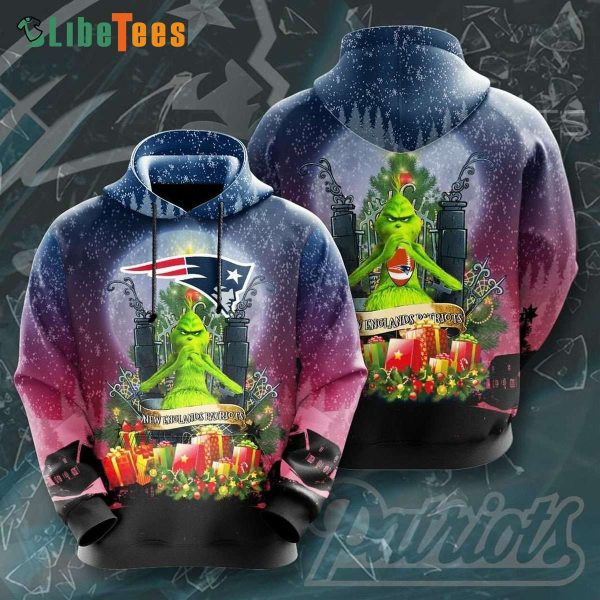 Grinch King Tree New England Patriots Hoodie, Gifts For Patriots Fans