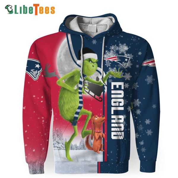 Grinch New England Patriots Hoodie, Gifts For Patriots Fans