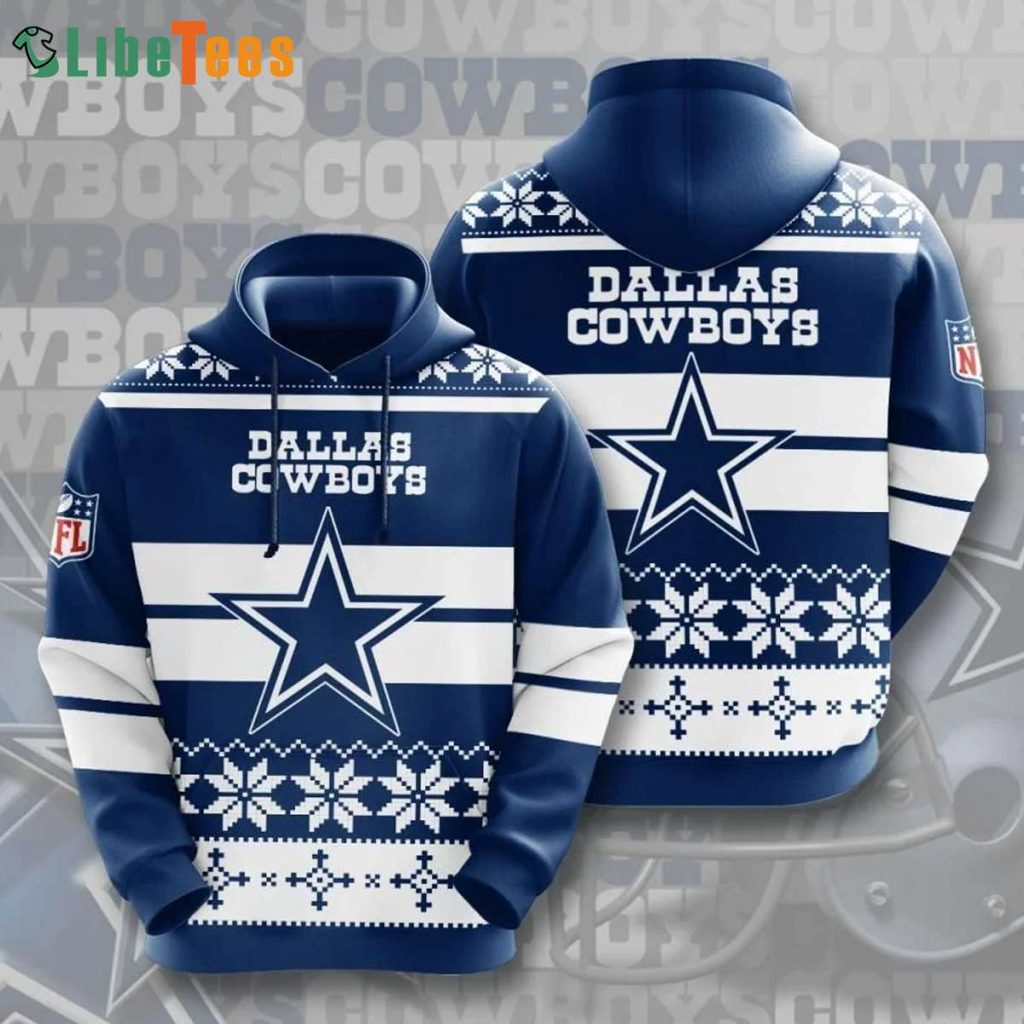 Happy Christmas NFL Dallas Cowboys 3D Hoodie