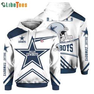 Helmet And Logo Dallas Cowboys 3D Hoodie