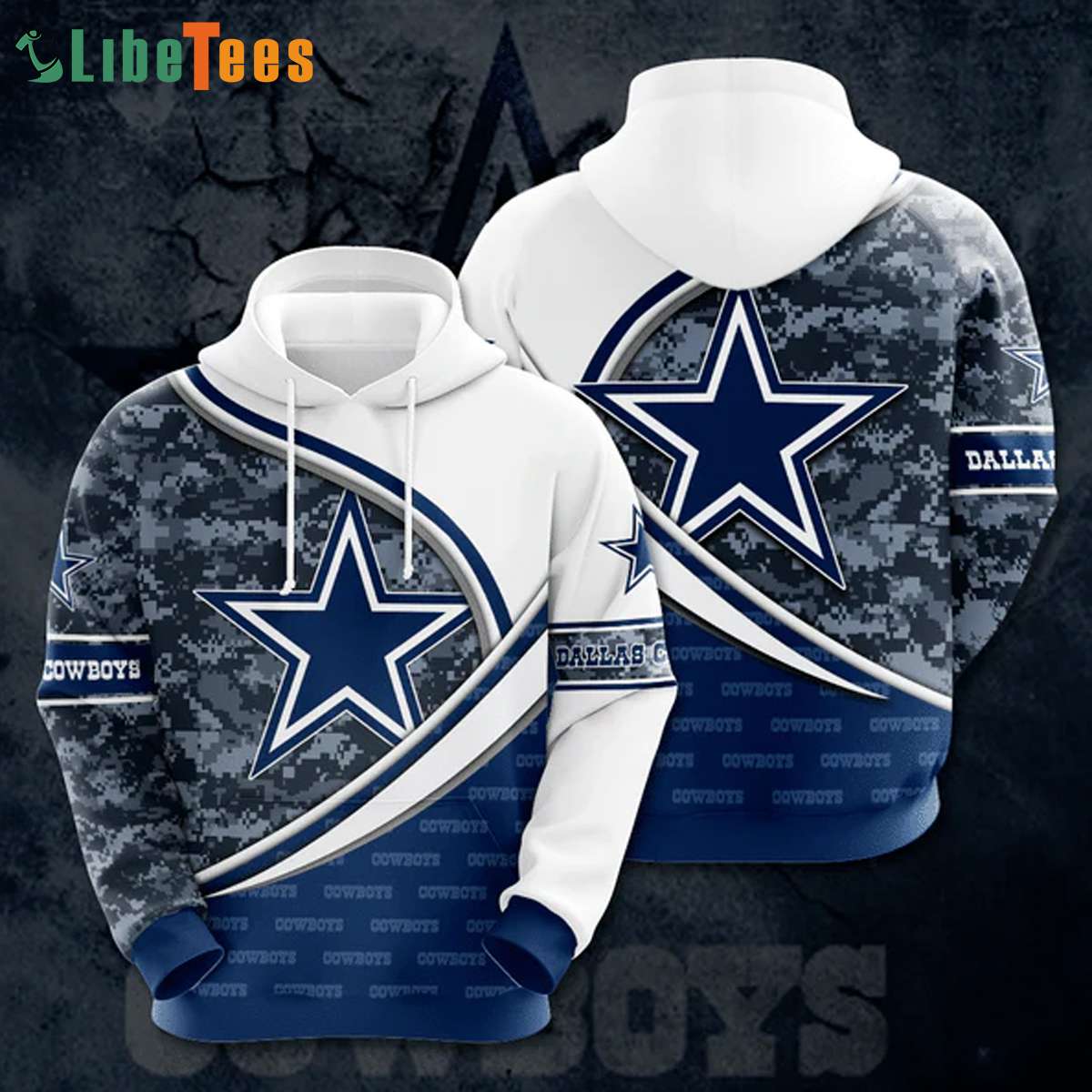 Personalized Name America's Team NFL Dallas Cowboys Hoodie 3d