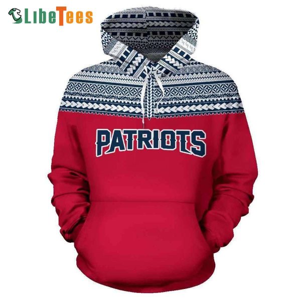 Maori Tattoo Light Red New England Patriots Hoodie, Gifts For Patriots Fans