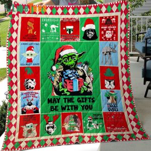 May The Gifts Be With You Star Wars Quilt Blanket, Gifts For Star Wars Lovers