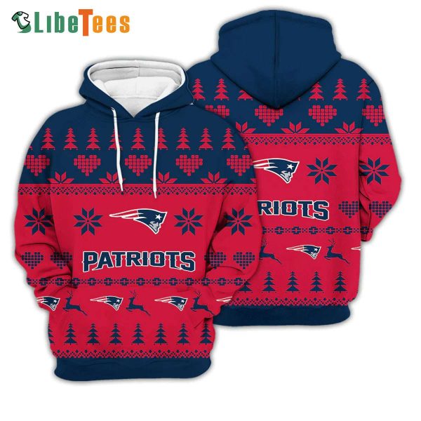 Merry Christmas Football New England Patriots Hoodie, Patriots Gift