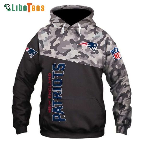 Military Pattern New England Patriots Hoodie, Patriots Gift