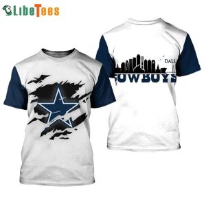 NFL Dallas Cowboys City Skyline 3D T-shirt