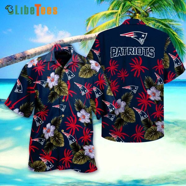 NFL New England Patriots Hawaiian Shirt Coconut Floral