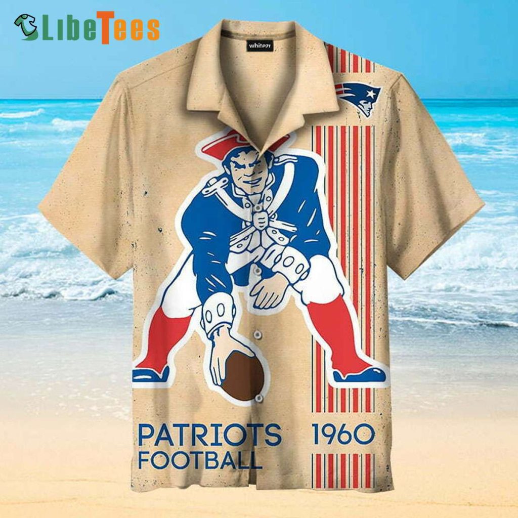 NFL New England Patriots Hawaiian Shirt Football 1960