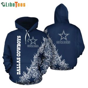 Navy Blue Dallas Cowboys 3D Hoodie