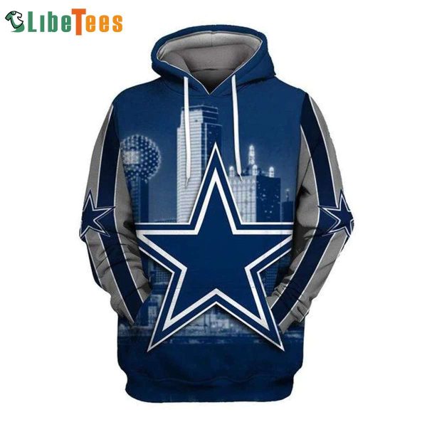 Navy Blue Dallas Cowboys America’s Team, Dallas Cowboys 3D Hoodie