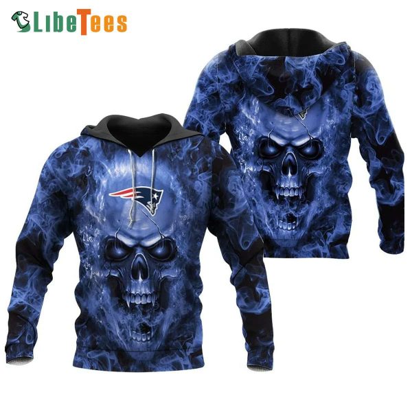 Nfl Fan Skull New England Patriots Hoodie, Patriots Gift