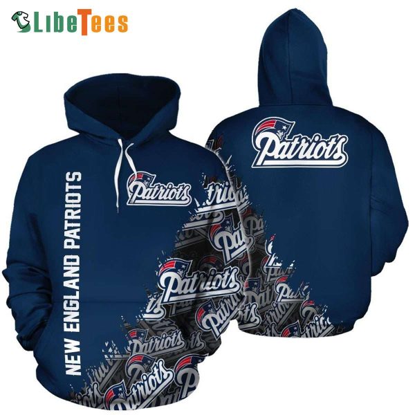 Patriots Logo Pattern  New England Patriots Hoodie, Patriots Gift