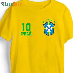 Pele Shirt, Pele 10 Brazil Shirt, Blazil Soccer Shirt