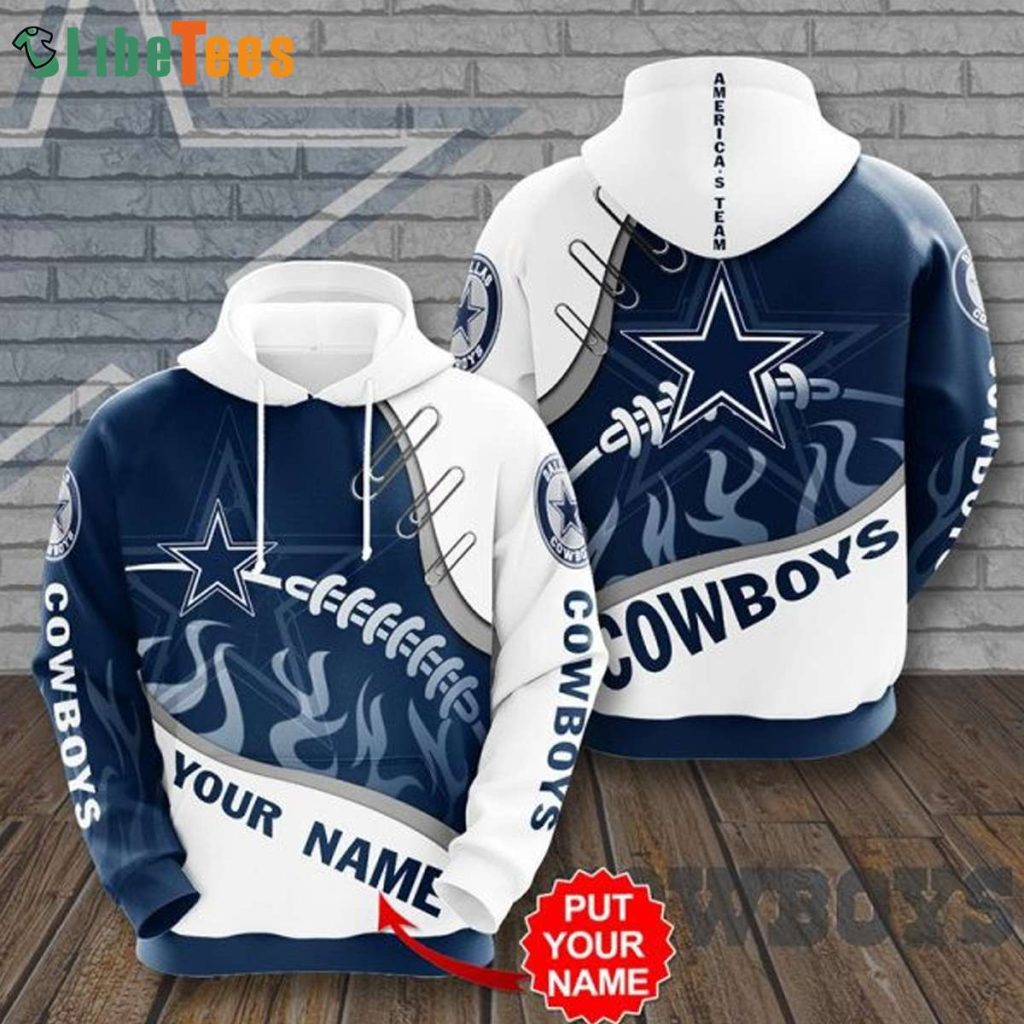 Personalized Custom Name NFL Dallas Cowboys 3D Hoodie