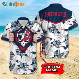 Personalized NFL New England Patriots Hawaiian Shirt Grateful Dead