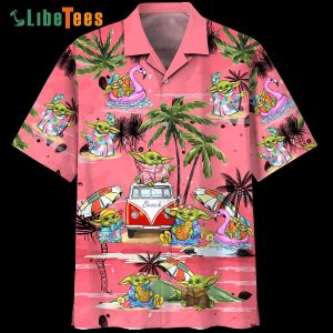 Pink Baby Yoda Star Wars Hawaiian Shirt, Cool Star Wars Gifts