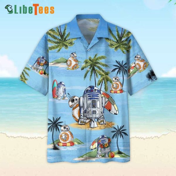 R2-D2 And BB-8 Star Wars Hawaiian Shirt, Cool Star Wars Gifts