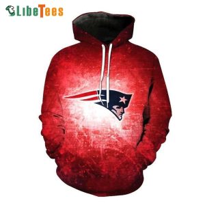 Red Logo New England Patriots Hoodie, Patriots Gift