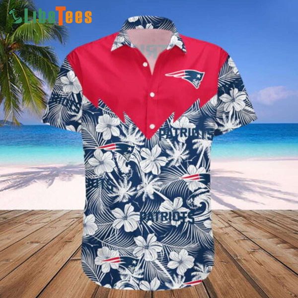 Red Tropical Patriots Hawaiian Shirt, Patriots Gift