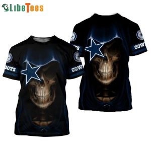 Skull And Dallas Cowboys Logo 3D T-shirt