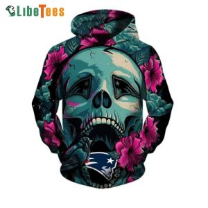 Skull Flower New England Patriots Hoodie, Patriots Gift