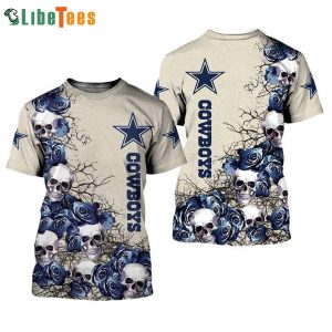 Skulls And NFL Dallas Cowboys Team Logo 3D T-shirt