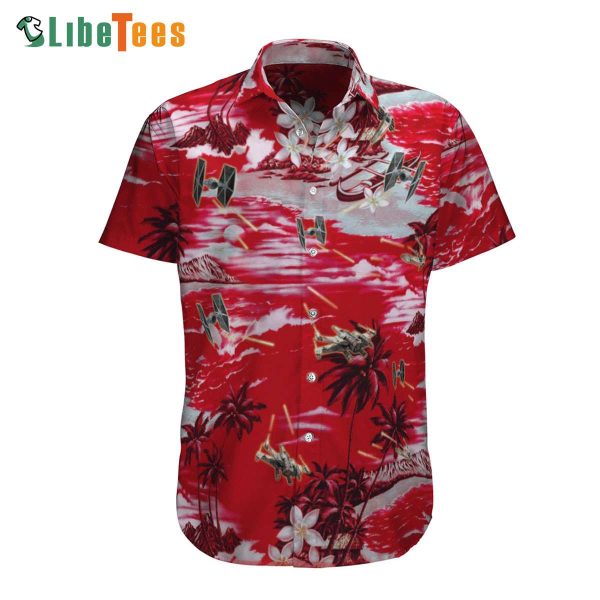 Spaceships Battle Red Star Wars Hawaiian Shirt