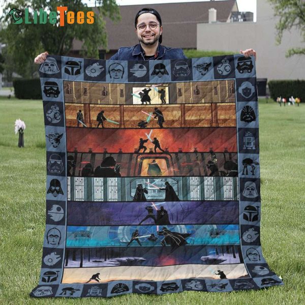 Star Wars Movies Art Quilt Blanket, Star Wars Gift Ideas