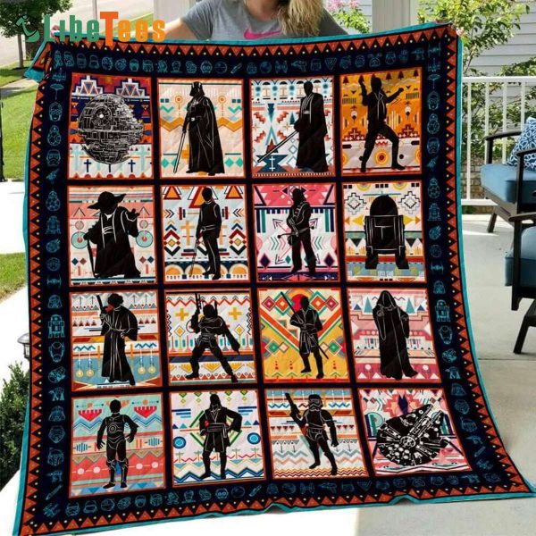 Star Wars Silhouette Art Quilt Blanket, Star Wars Gift Ideas