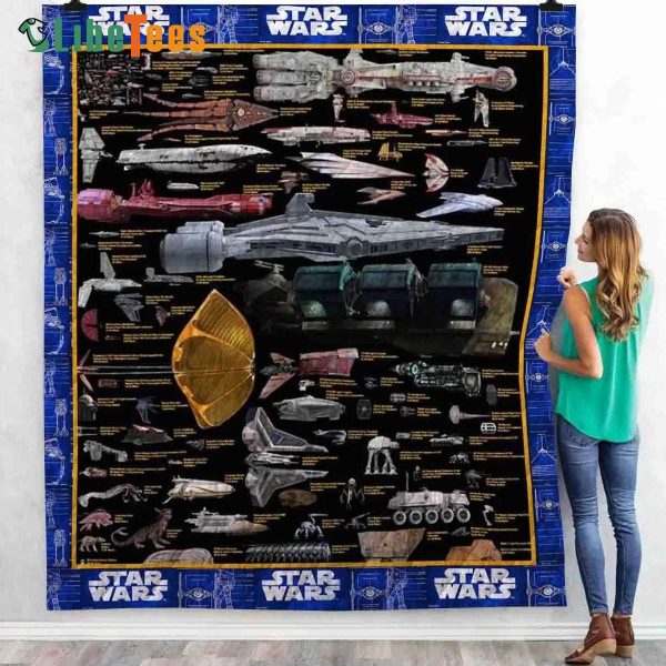 Star Wars Spaceships Quilt Blanket, Star Wars Gift Ideas