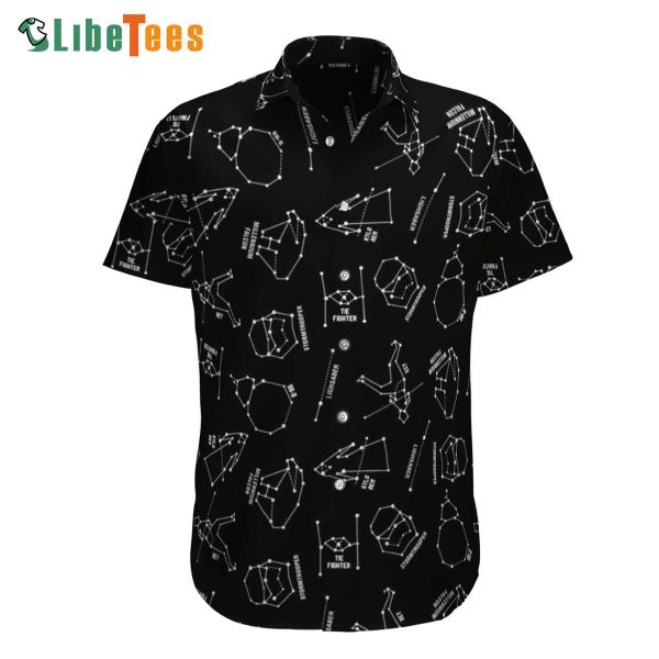 Star Wars Stars Pattern Black Hawaiian Shirt