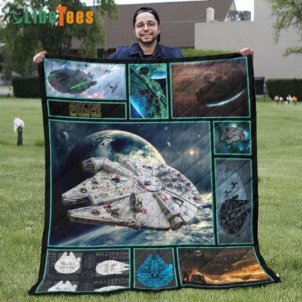 Star Wars Universe Millennium Falcon Quilt Blanket, Star Wars Gift Ideas