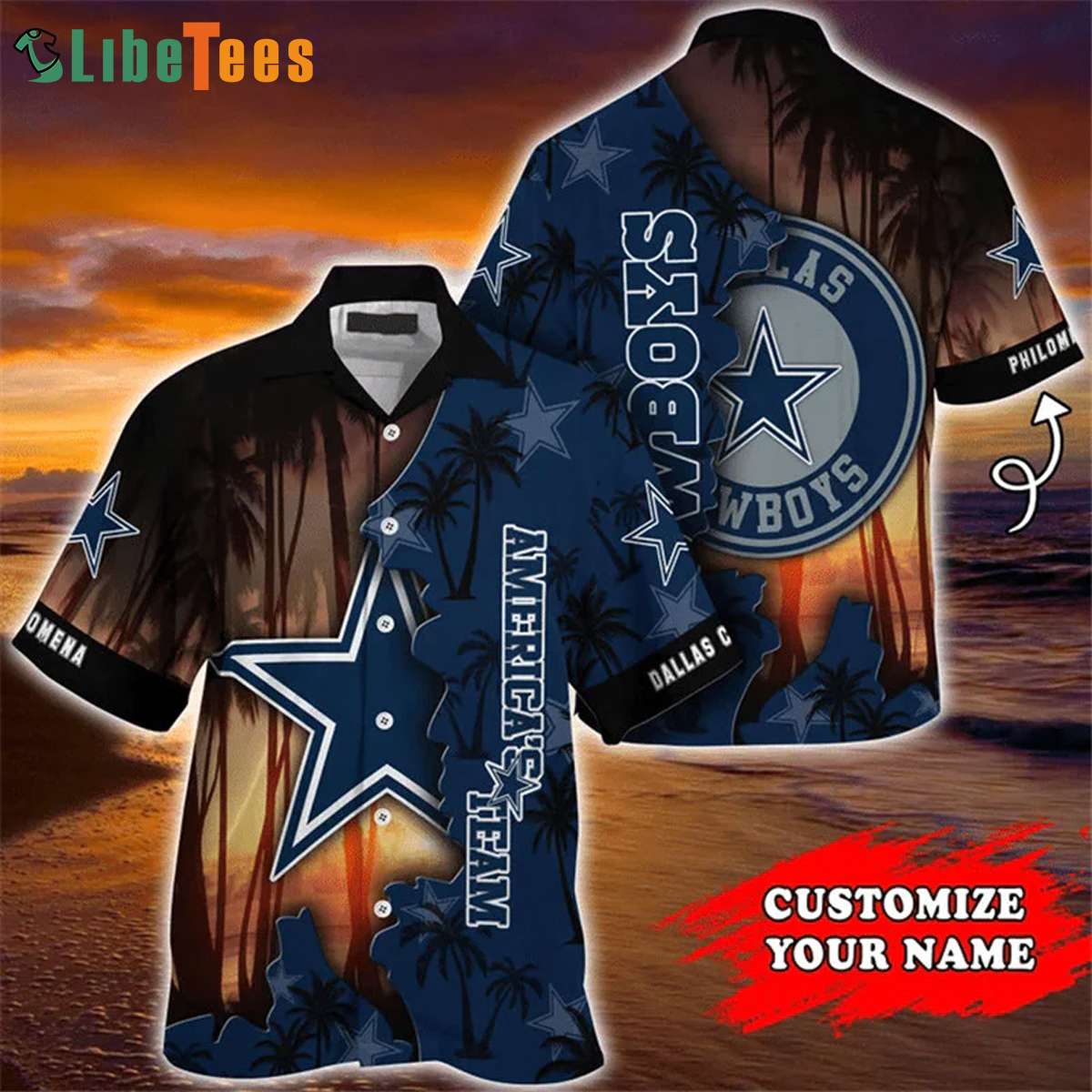 Dallas Cowboys NFL Hawaiian Shirt Custom Sunsets Aloha Shirt