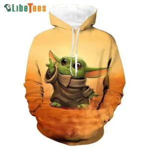 The Mandalorian Baby Yoda Cute Star Wars 3D Hoodie, Best Star Wars Gifts