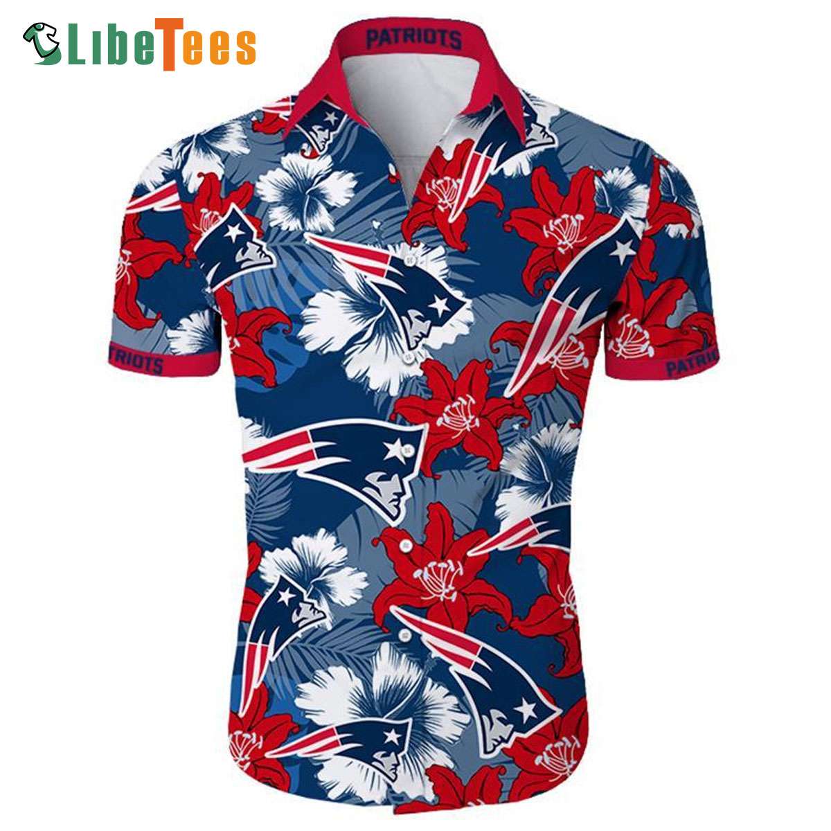 Tropical Flower New England Patriots Hawaiian Shirt, Patriots Gift