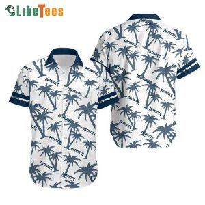 White Palm Tree Patriots Hawaiian Shirt, Gifts For Patriots Fans