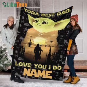 Yoda Best Dad Love You I Do Star Wars Quilt Blanket, Cool Star Wars Gifts