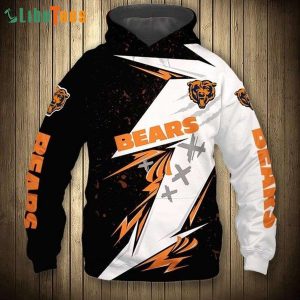 Black And White Chicago Bears Hoodie 3D