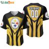 Black Yellow Personalized Pittsburgh Steelers Baseball Jersey