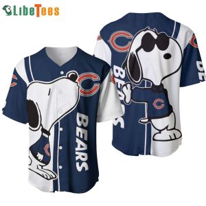 Chicago Bears Baseball Jersey, Cute Snoopy And Logo