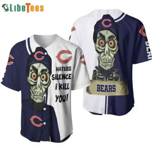 Chicago Bears Baseball Jersey Hater Silence IKill You, Chicago Bear Gift Ideas