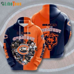 Chicago Bears Hoodie 3D Bears All-Time Greatest