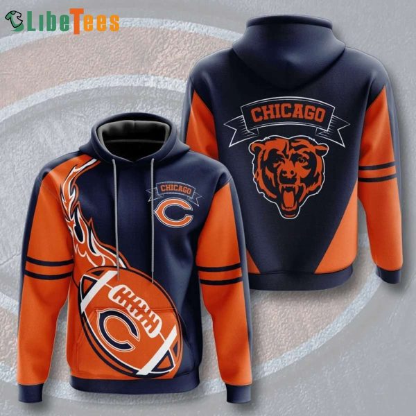 Chicago Bears Hoodie 3D Flame Balls