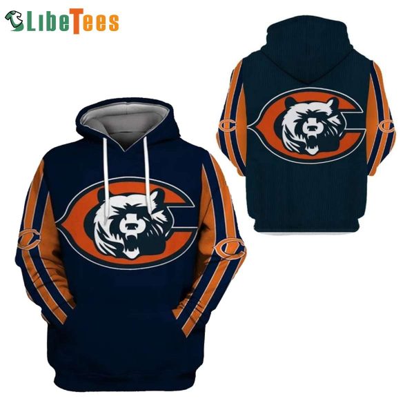 Chicago Bears Hoodie 3D Team Logo, Chicago Bears All Over Print Hoodie