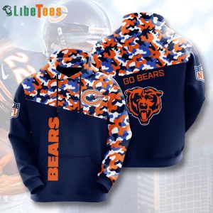 Chicago Bears Military Graphic Hoodie 3D, Chicago Bears All Over Print Hoodie
