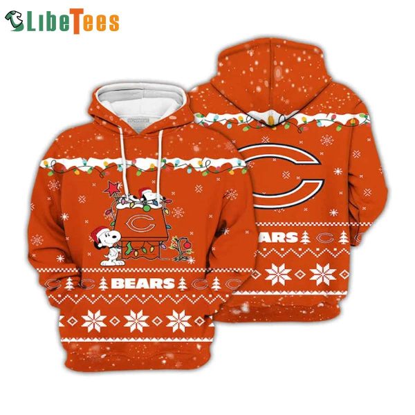 Chicago Bears Snoopy Hoodie 3D Merry Christmas Season