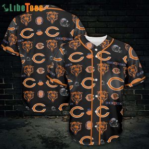 Chicago Bears Symbol Pattern Baseball Jersey, Chicago Bear Gift Ideas