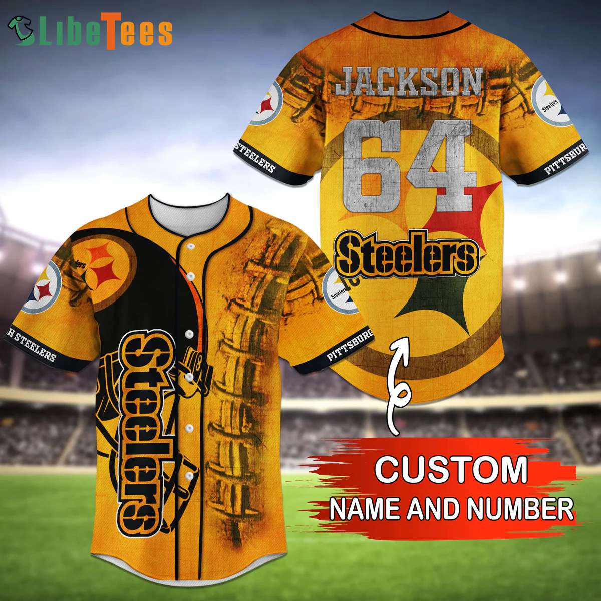 Custom Nam And Number Helmet Steelers Baseball Jersey