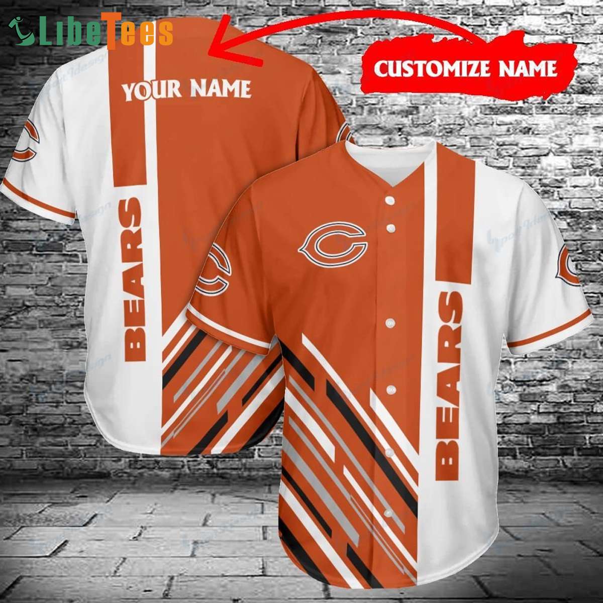 AVAILABLE Chicago Bears Baseball Jersey 413